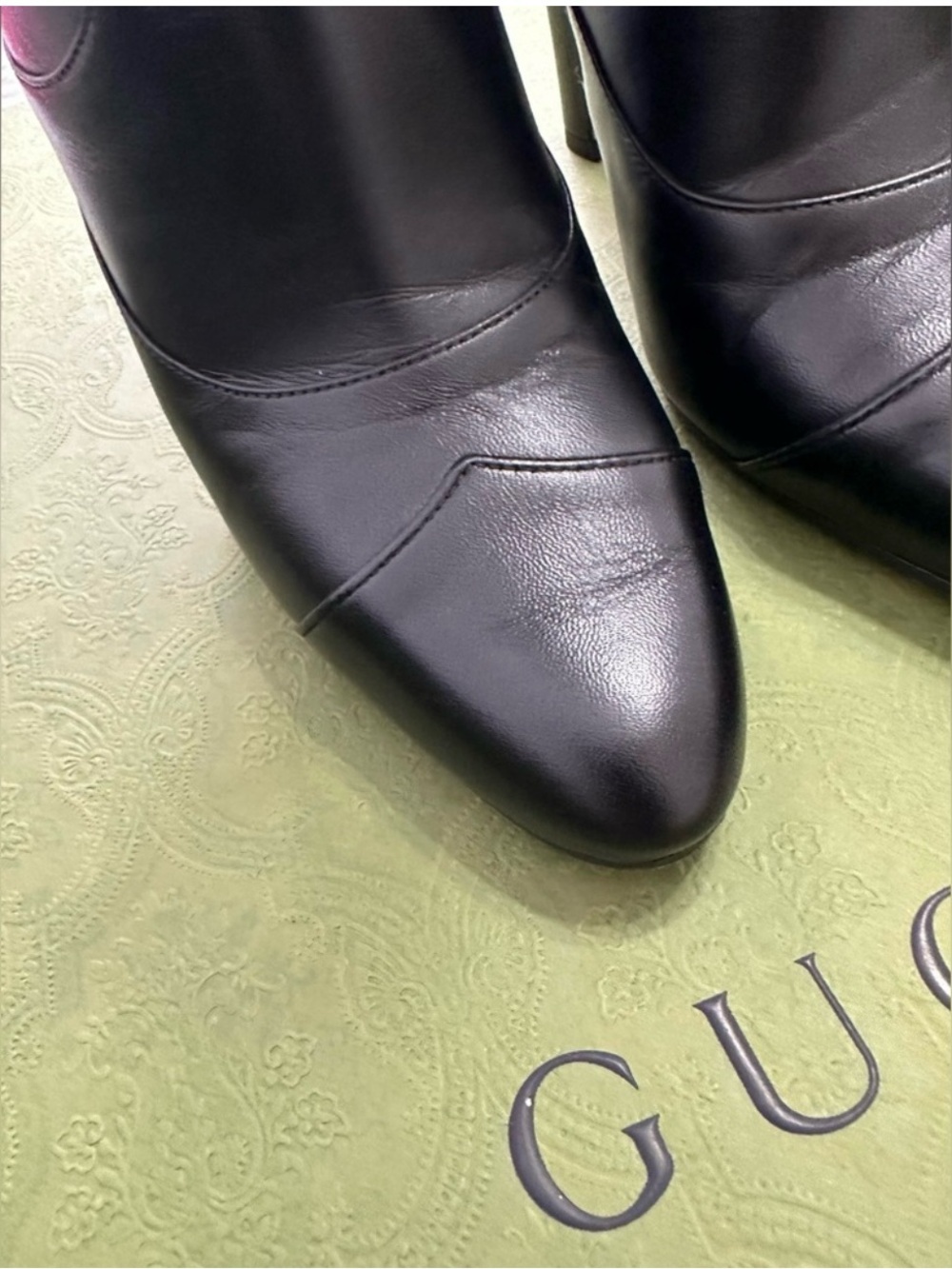 Gucci Nappa Charlotte Boots Size: 7.5 lIT 37.5 - w/ Box & Dust Bags - Picture 5 of 8
